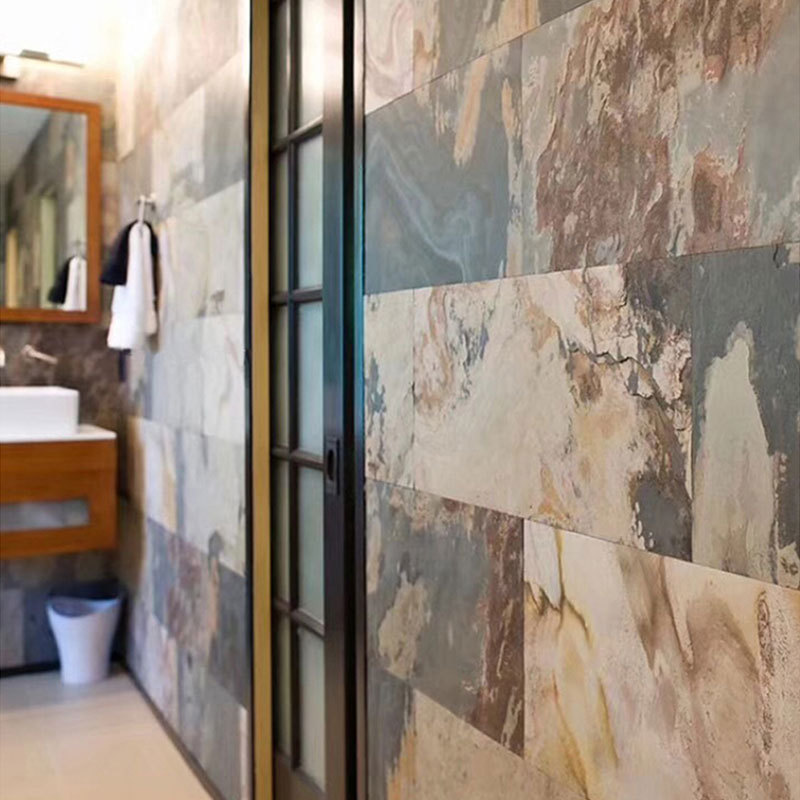 The background wall of the storefront is made of ultra-thin and flexible stone in the autumn style. The hotel bar counter is made of natural marble and can be bent for DIY decoration Specification drawing