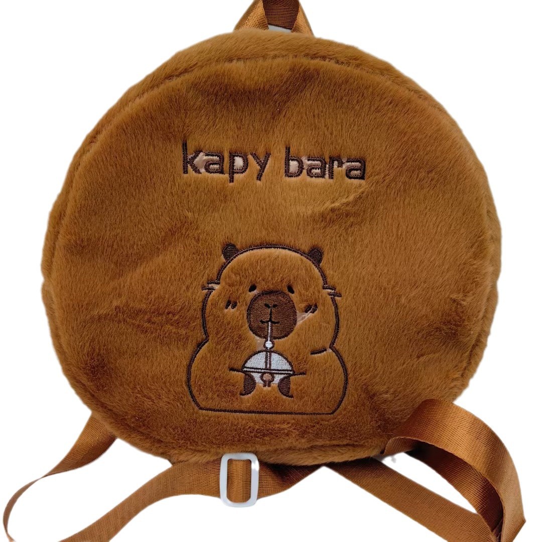 New Sanrio cartoon plush toy backpack, Capibara bag, multi-expression super cute backpack in stock for wholesale Item Picture