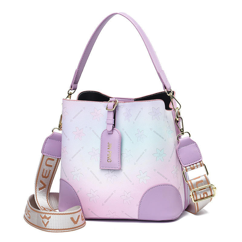 Gradient rainbow bag factory fashionable and trendy women's bag, high-end sense, large capacity single-shoulder bag, crossbody bag, handbag for women full figure