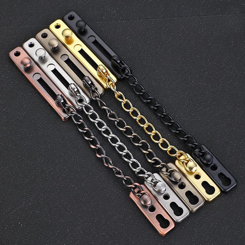 Stainless steel door chain key anti-theft chain, thickened door bolt safety lock for hotel bedroom door, anti-theft safety chain wholesale details Picture