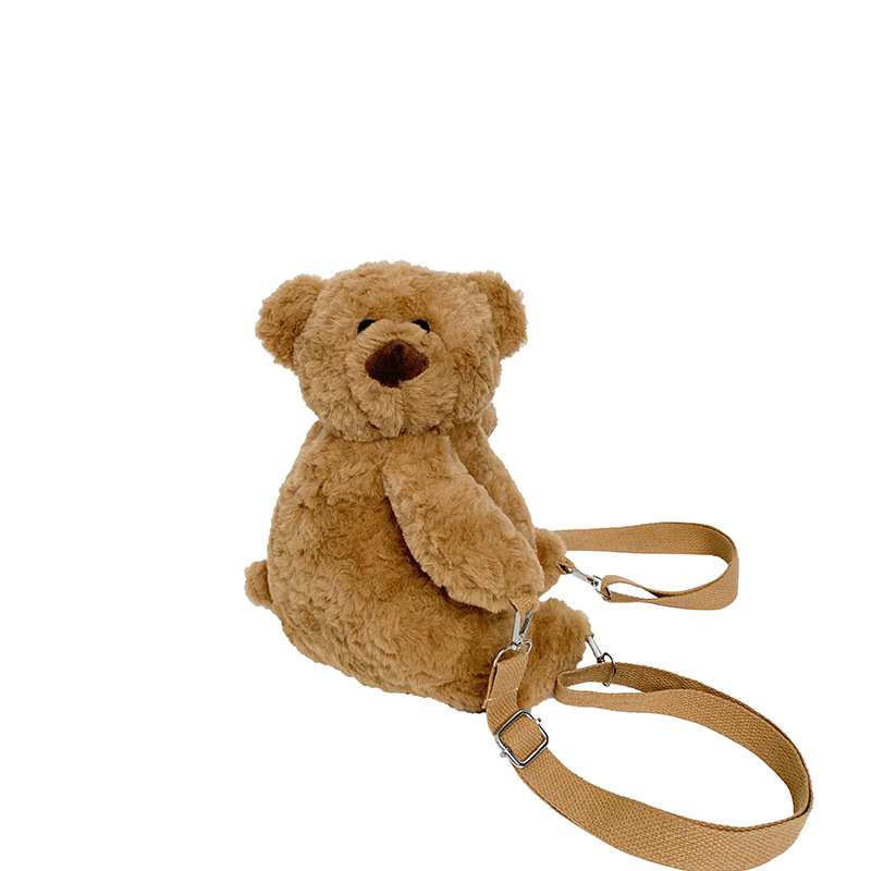 2025 Cartoon Bear Backpack, Plush Toy, Little Bear Backpack, Doll Gift, Girlish Heart Outing Comfort Backpack Item Picture