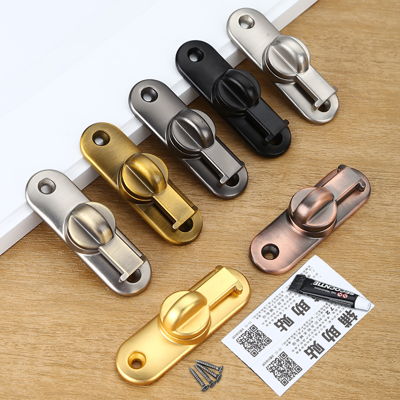 Non-drilling sliding door, door lock, door latch, door bolt, 90-degree right-angle sliding door, barn door lock, latch, anti-theft door latch full figure