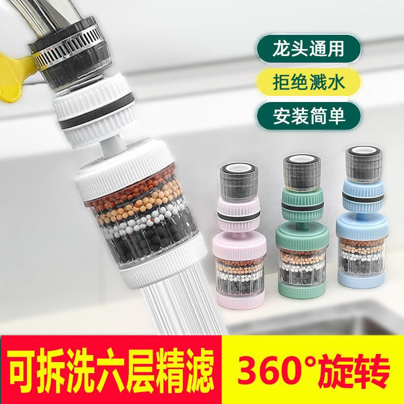 Wholesale of detachable and washable interface faucet filter core type water purifier filter tip anti-splash shower head for kitchen Application Scenario