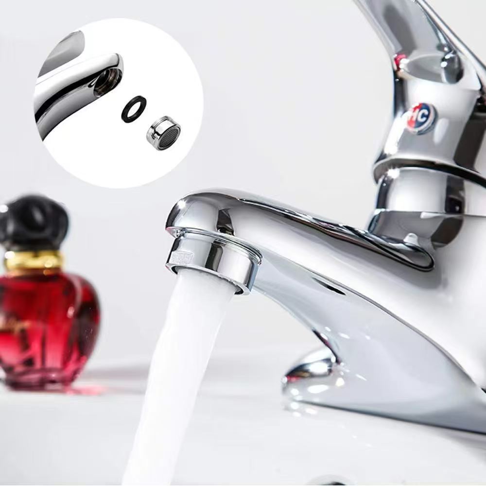 Cross-border 24mm external teeth kitchen basin faucet bubble maker splash prevention head filter screen water outlet core Specification drawing