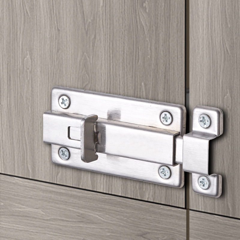 Stainless steel automatic spring latch, room door button, anti-theft door bolt latch, thickened self-spring latch for bathroom door Application Scenario