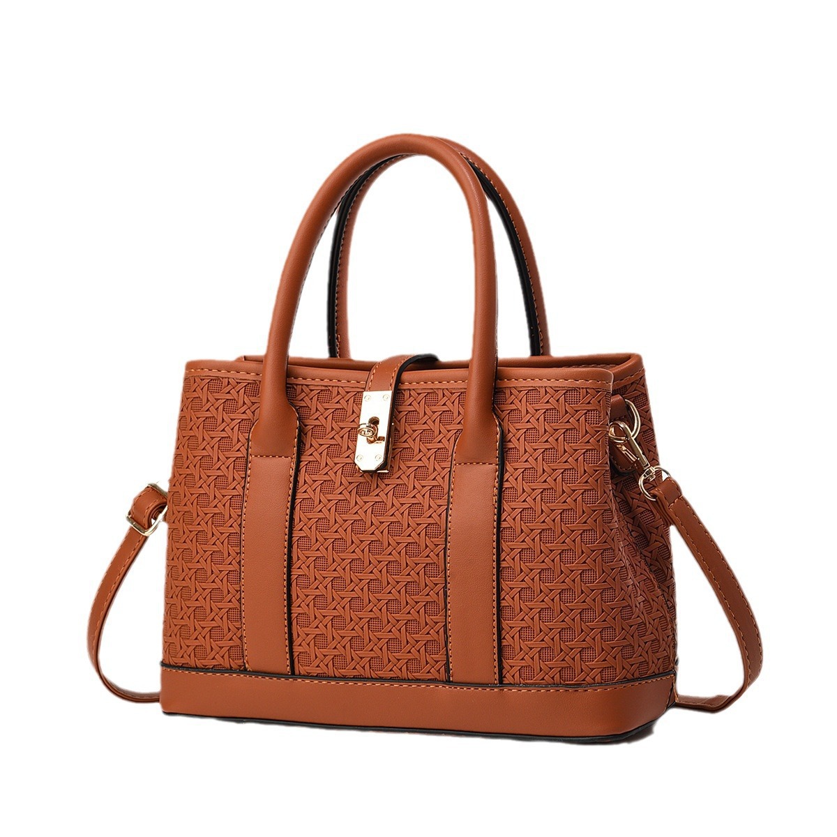 New patchwork embossed women's handbag, cross-border niche and versatile single-shoulder crossbody bag, stylish and stylish princess bag Item Picture