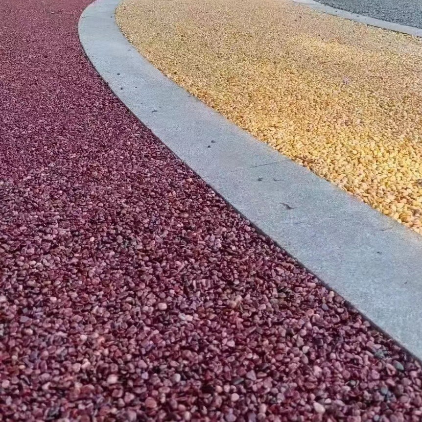 Factory wholesale stock of yellow pebbles and gravel, garden landscaping floor aggregates, yellow pebbles and gravel for home decoration details Picture