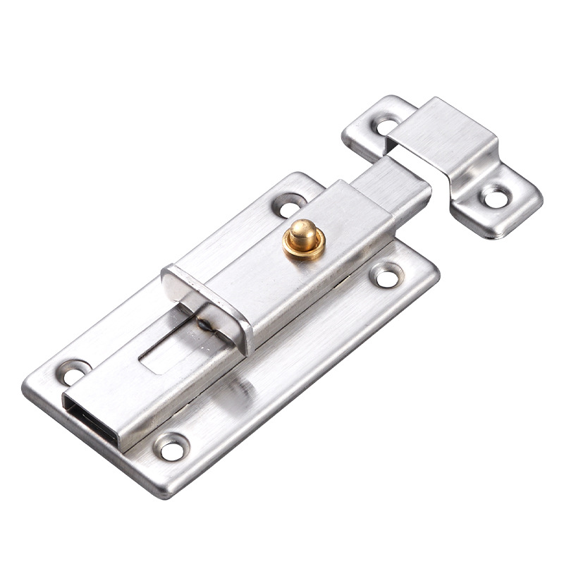 Stainless steel automatic spring latch, room door button, anti-theft door bolt latch, thickened self-spring latch for bathroom door Item Picture