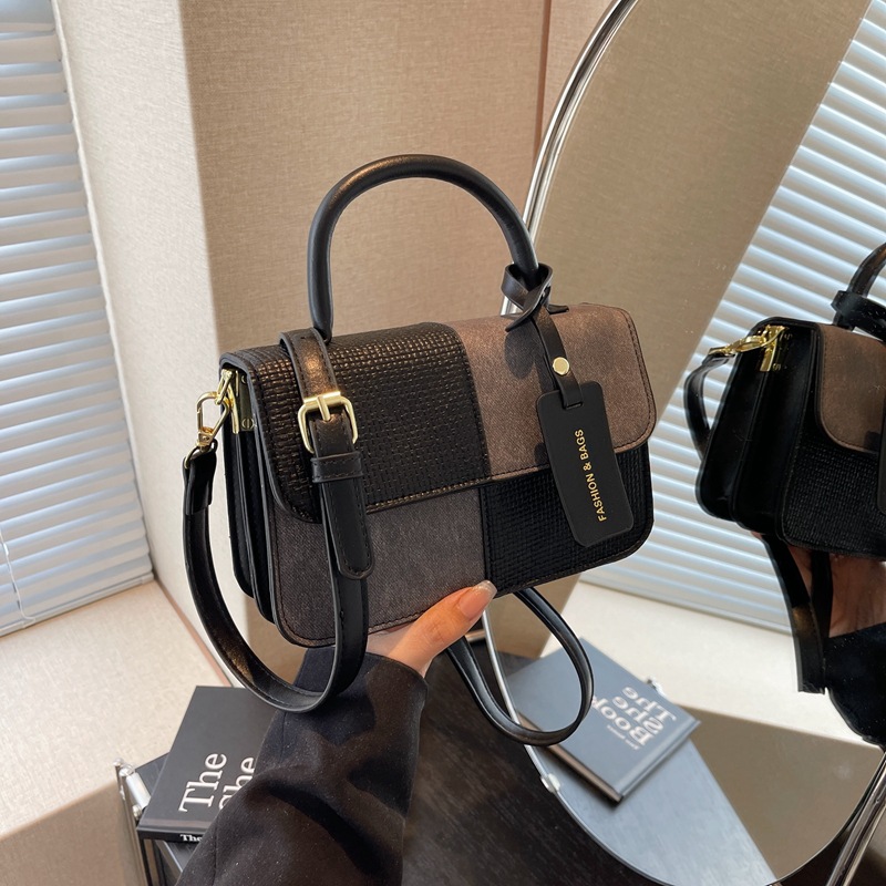 Retro and fashionable multi-color hand-held small bag for women, 2024 new style simple and versatile small square bag, high-end crossbody bag Specification drawing