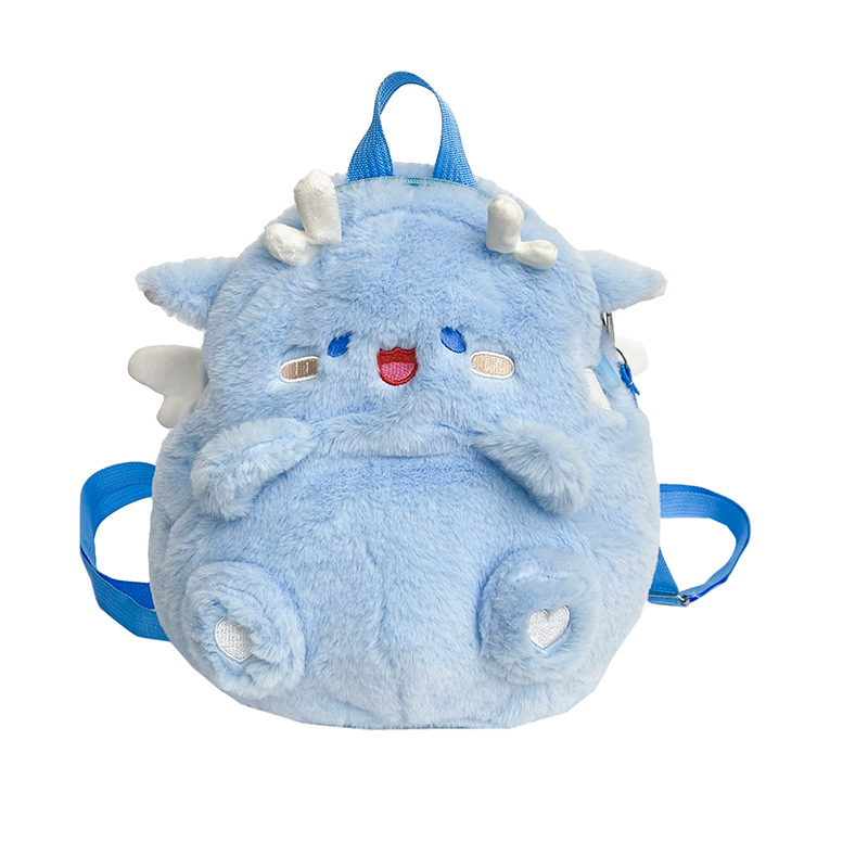 New cartoon little flying Dragon doll backpack, ins Japanese girl heart student storage bag, gift doll bag Item Picture