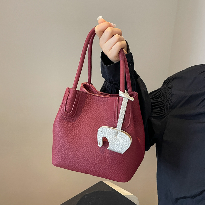 High-end and stylish single-shoulder small bag for women, 2025 new trendy and versatile crossbody bag, fashionable hand-held bucket bag Specification drawing