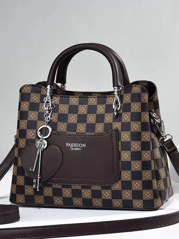 New cross-border Korean-style trendy PU leather bags, women's single-shoulder bags, crossbody handbags, color-blocking backpacks, versatile Specification drawing