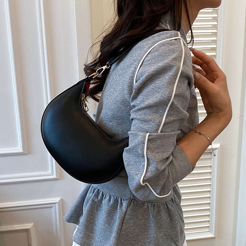 2025 Summer New fashion single-shoulder bag, simple crescent bag, niche commuter bag, French underarm personalized women's bag Specification drawing