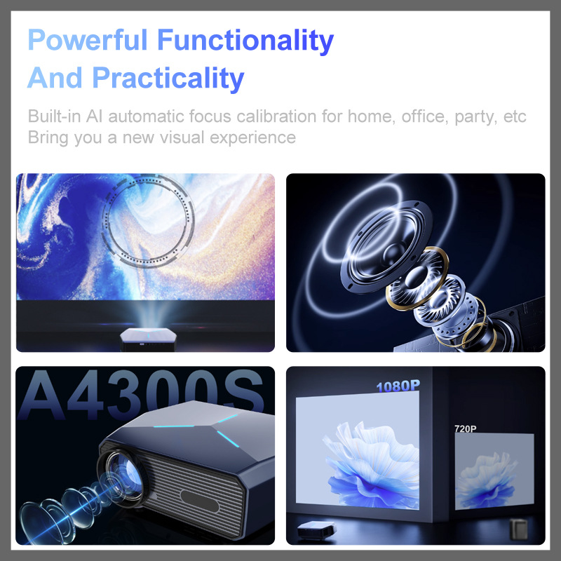 The new model of projector is suitable for home ultra-high-definition living room and bedroom without the need for a screen. It is an all-in-one TV for home office and meetings details Picture