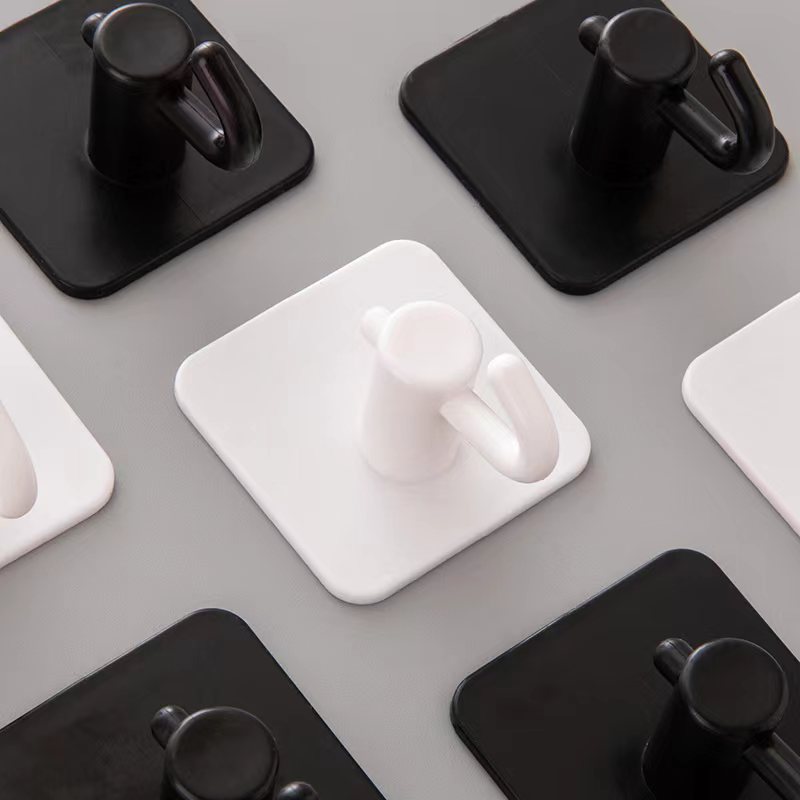 Factory direct sales of plastic, non-perforating acrylic, strong double-sided tape, wall, bathroom, kitchen, coat and hat hooks, single hooks Specification drawing