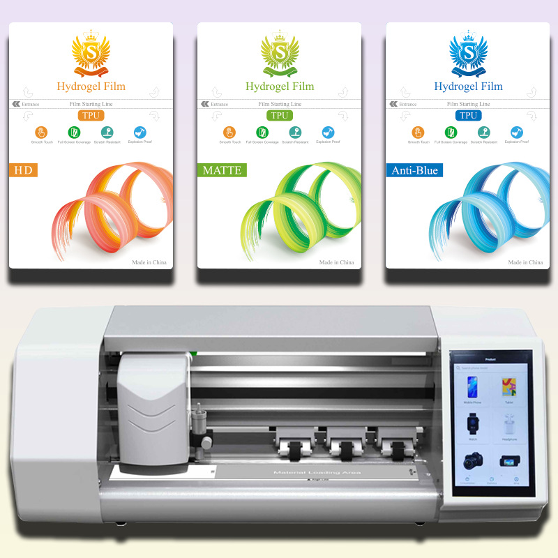 The TPU water condensation film, a special film consumable for the touch screen of the smart phone film cutting machine, can be applied to curved surfaces without lifting the edges Application Scenario