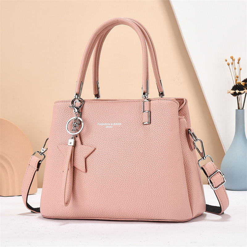 The 2025 new style of casual single-shoulder bag, simple crossbody bag, large capacity and versatile bag for middle-aged women details Picture