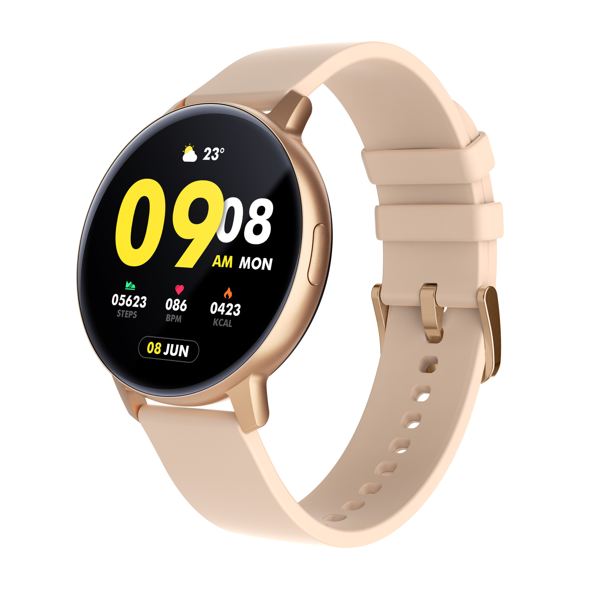 The new S48T smartwatch features a round screen for Bluetooth calls, heart rate, blood pressure, sleep, health monitoring, and step counting during exercise Application Scenario