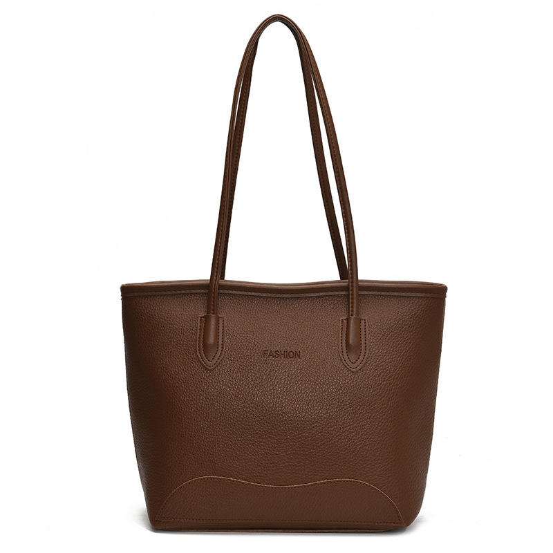 Retro large-capacity bag for women, 2025 new trendy Korean niche tote bag, versatile and simple single-shoulder armpit bag Item Picture