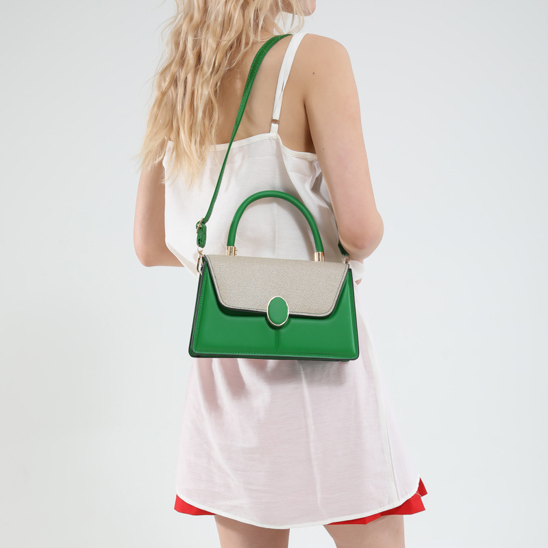 Simple and elegant texture handbag, Spring 2025 new style versatile ins crossbody bag, stylish small square bag, Korean-style women's bag Specification drawing