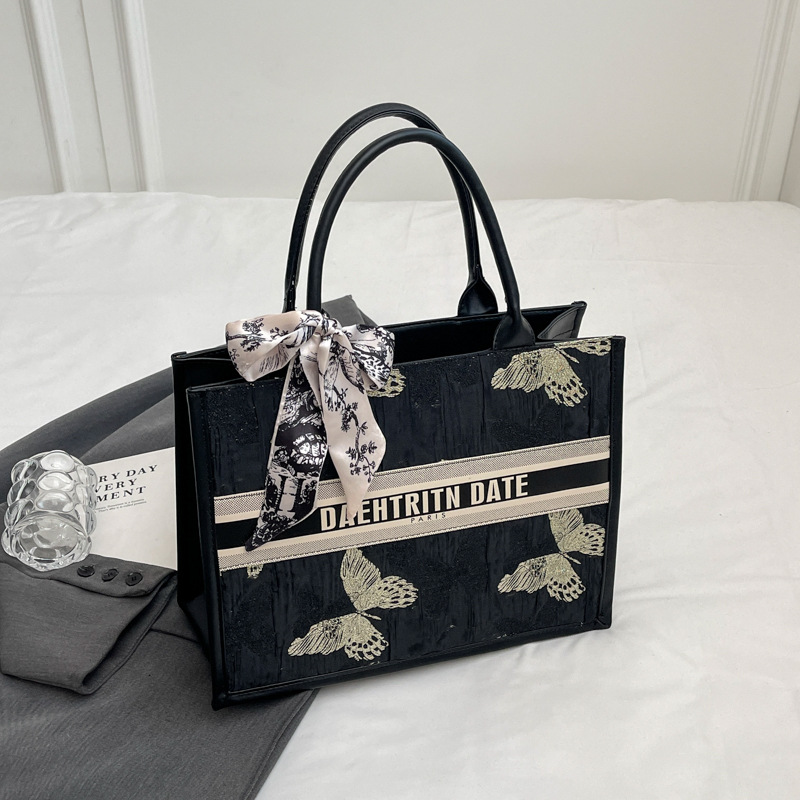 High-capacity women's 2024 new style high-end and stylish underarm single-shoulder bag, casual tote bag, commuting handbag Specification drawing