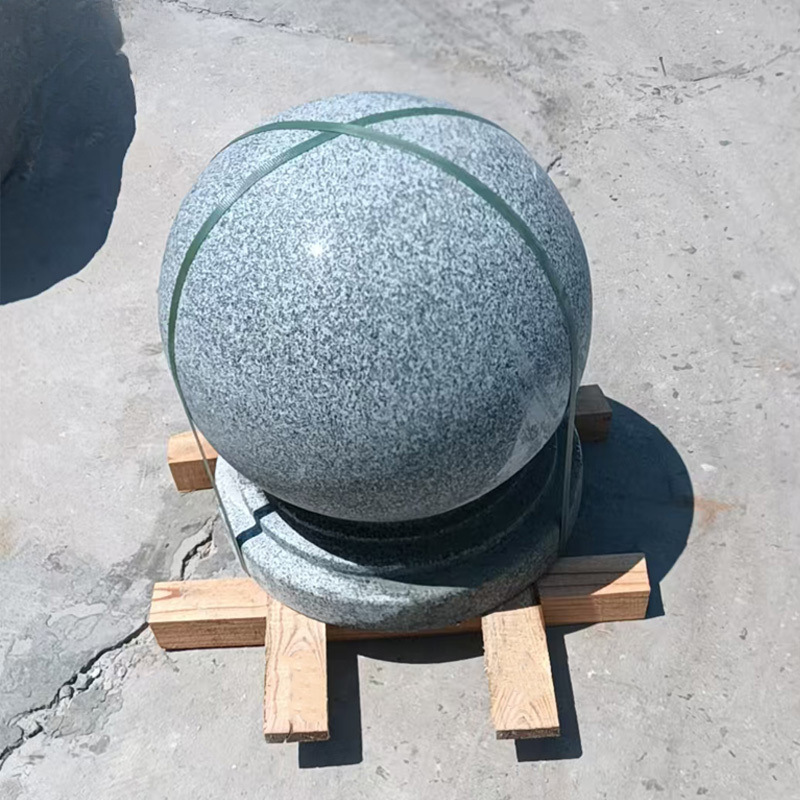 Sesame grey granite bollards, marble bollards, square campus roadblocks, stone piers, ornaments, Foshan Specification drawing