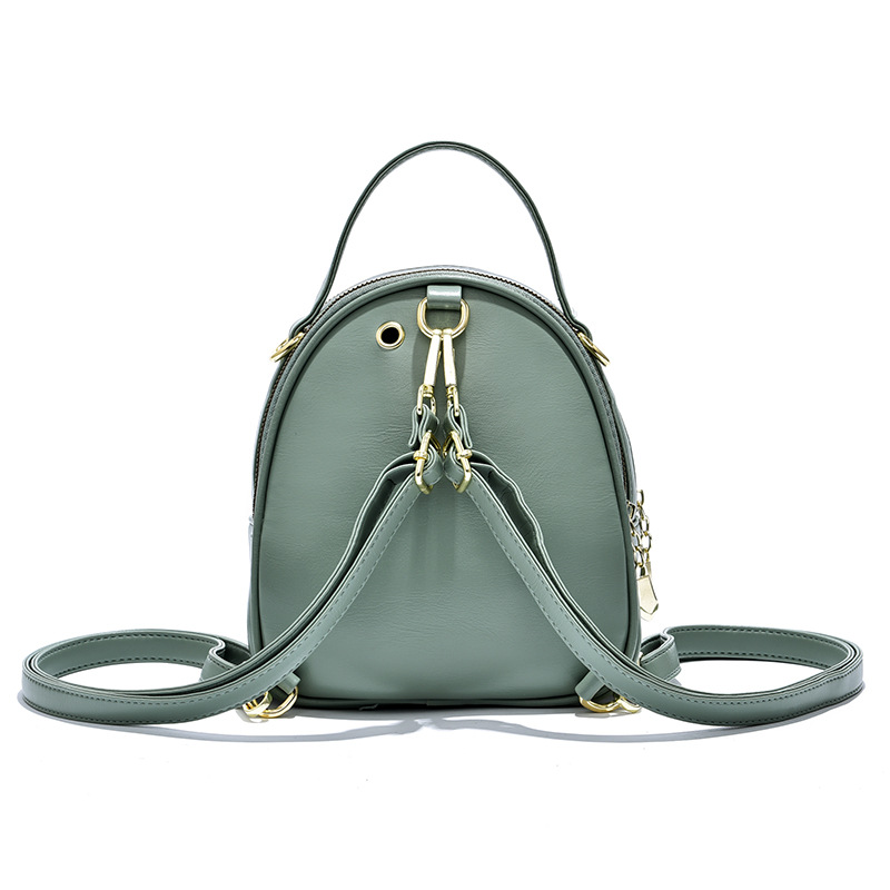 Casual crossbody backpack Women's bag 2022 New style fashionable soft leather single-shoulder bag Women's backpack Casual portable small bag Specification drawing