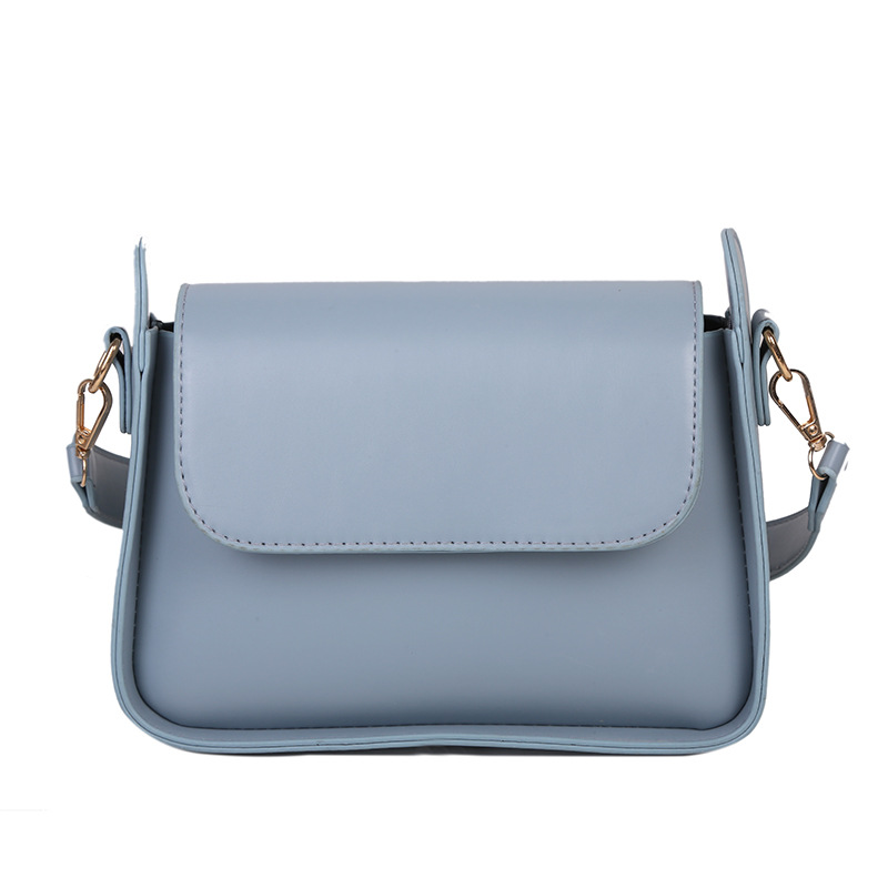 New solid-color simple women's bag for summer 2022, retro and fashionable single-shoulder crossbody bag, stylish Korean-style small square bag Item Picture