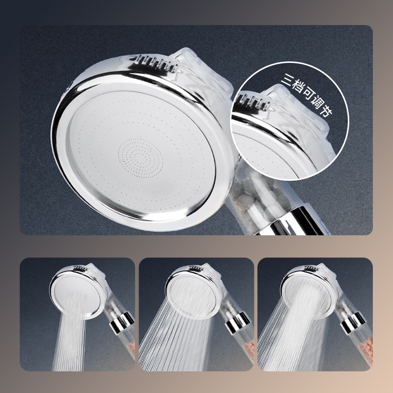 Three-speed negative ion pressurized filter showerhead, universal water-saving shower head, hose base, showerhead set Application Scenario