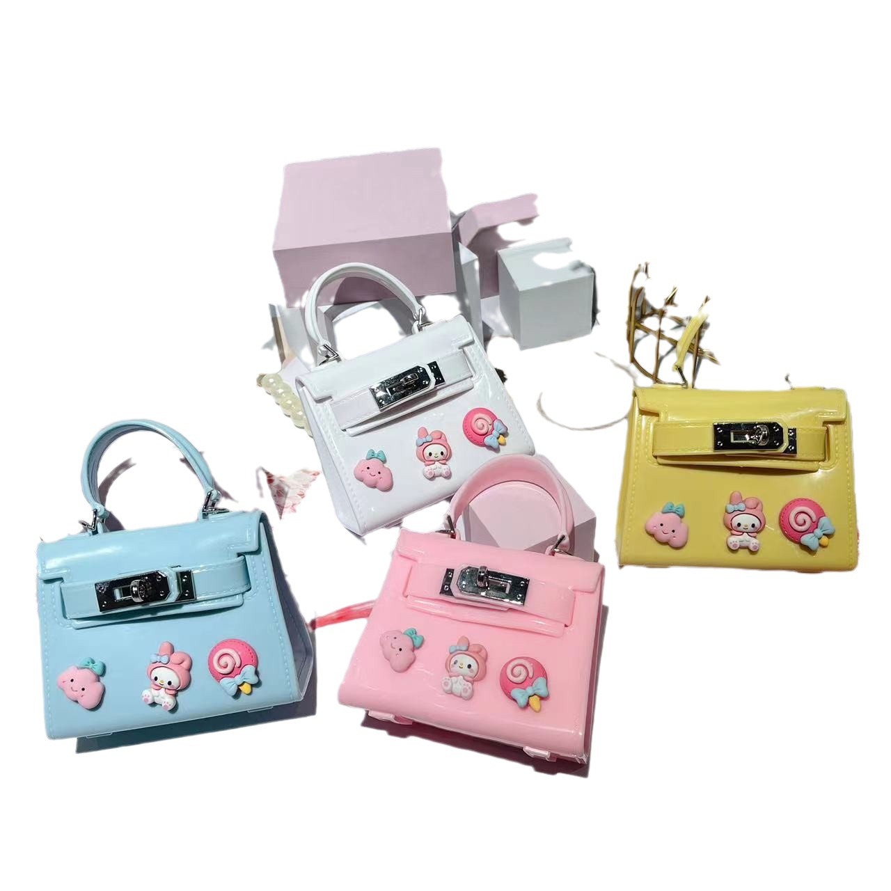 Children's Bag 2025 Summer New DIY Handbag, fashionable and cute Girls' mini crossbody jelly bag Item Picture