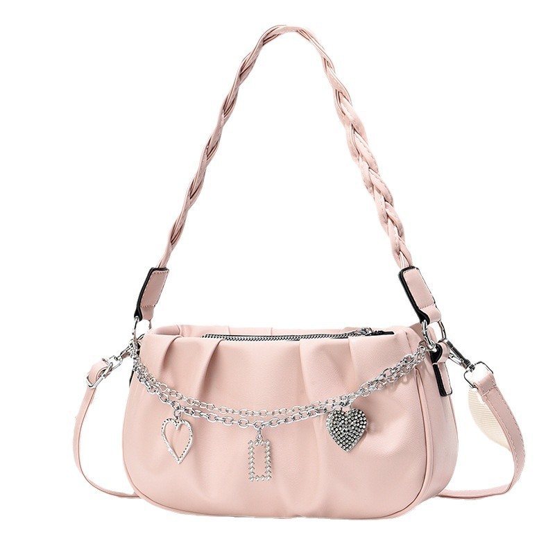 New cross-border summer niche design bag for women: pleated cloud square handbag, versatile crossbody bag for women Item Picture