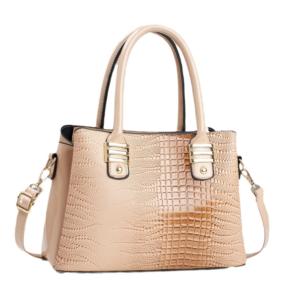 This high-end crocodile-patterned crossbody bag is a gift for Mom's Day. It has a large capacity for women and a grand texture. It's a handbag for ladies Item Picture