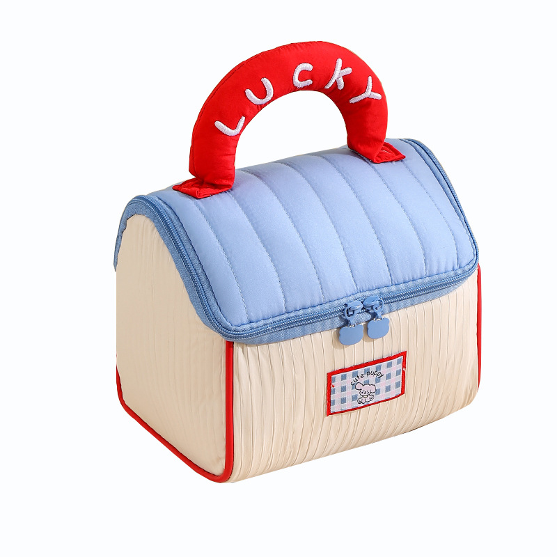 Runhui's new fun little house makeup bag is a cute and large-capacity portable storage bag with a high level of appearance Item Picture