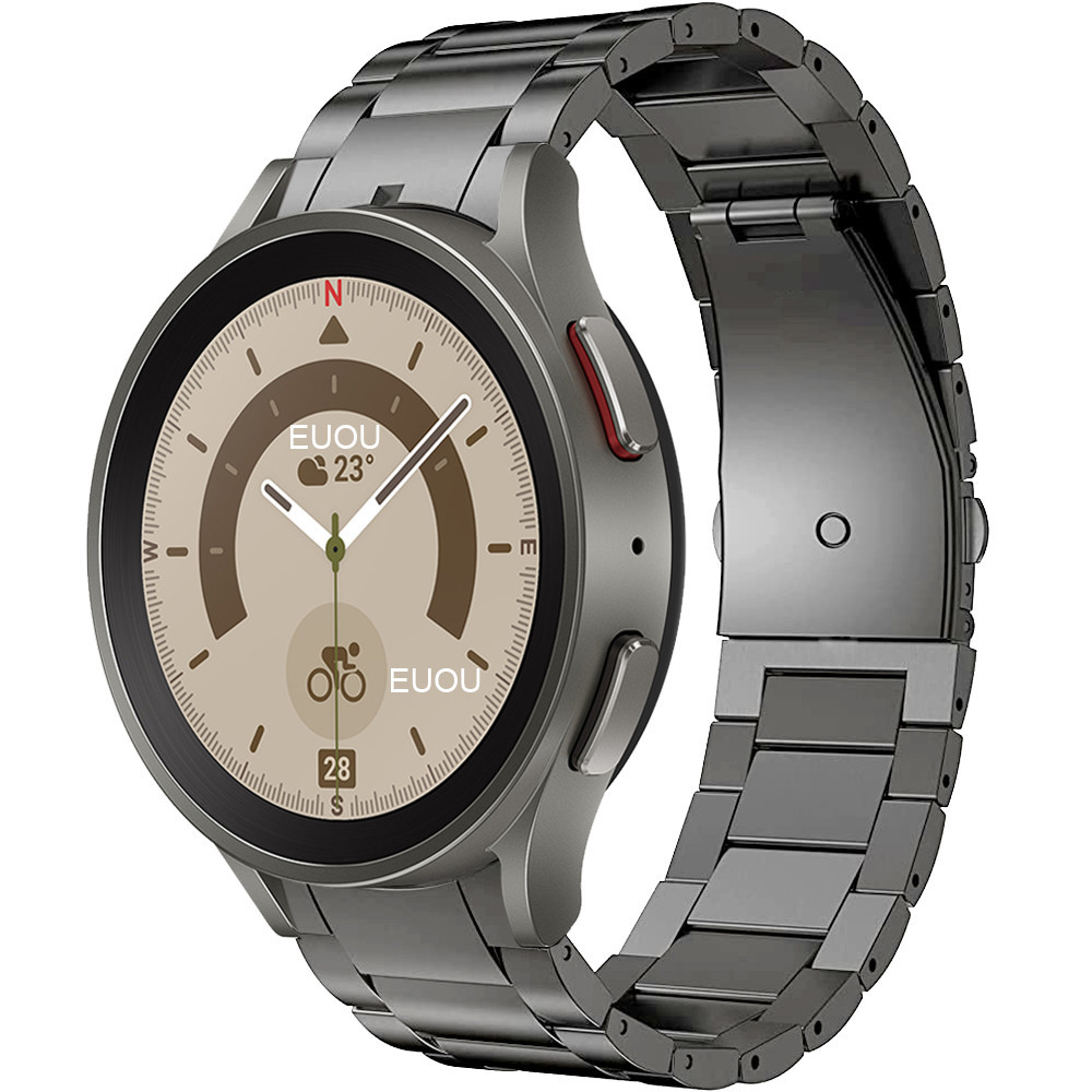 Applicable to Samsung Galaxy Watch5 band, watch5 pro crescent-shaped titanium band, watch4 band full figure