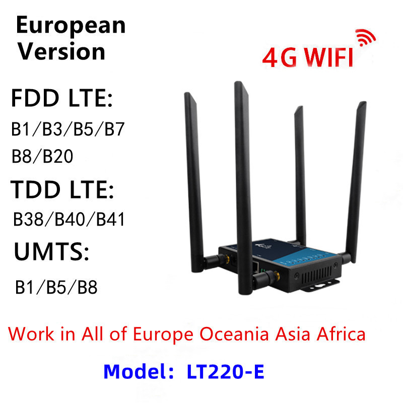 Industrial-grade 4G wireless router LTE WiFi router wifi 300Mbps with sim card Specification drawing