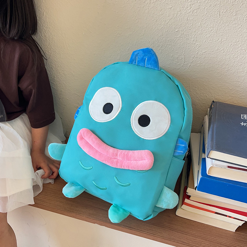 Nylon funny, casual and cute cartoon backpack for students, Korean version, large-capacity lightweight female backpack, cool schoolbag Specification drawing