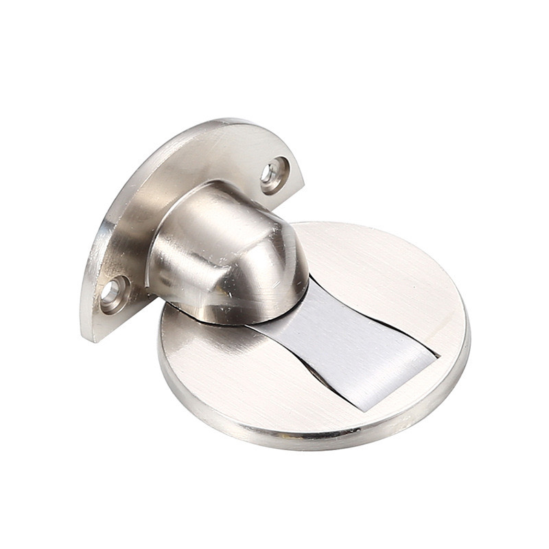 Perforated alloy floor magnets for bedrooms, bathrooms, invisible anti-collision floor magnets, silent strong magnetic door magnets Item Picture