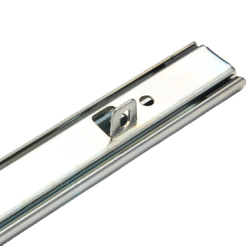 27mm bottom drawer slide rail, detachable galvanized two-section ball bearing silent computer desk keyboard track full figure
