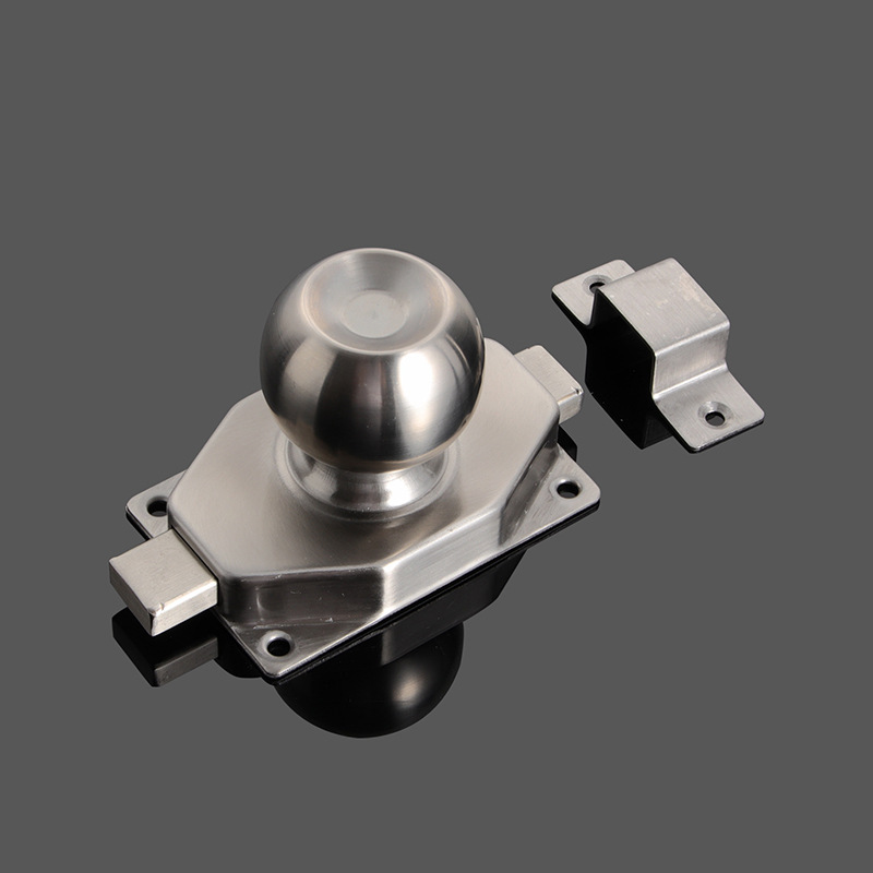 304 stainless steel spherical latch wooden door and window anti-theft latch lock bathroom exposed door lock latch round door bolt details Picture