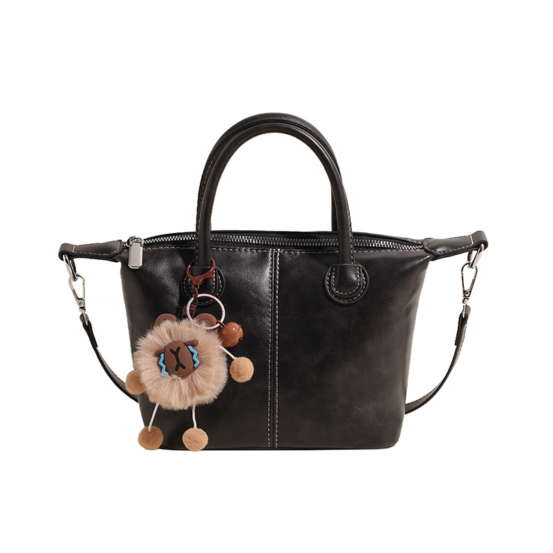 Oil wax leather small handbag for women, 2024 new style handbag, Maillard retro high-end texture, versatile crossbody bag for commuting Item Picture