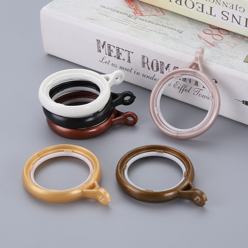 Roman ring curtain, bath curtain, balcony curtain ring accessories, Roman rod, live buckle accessories, hanging ring details Picture
