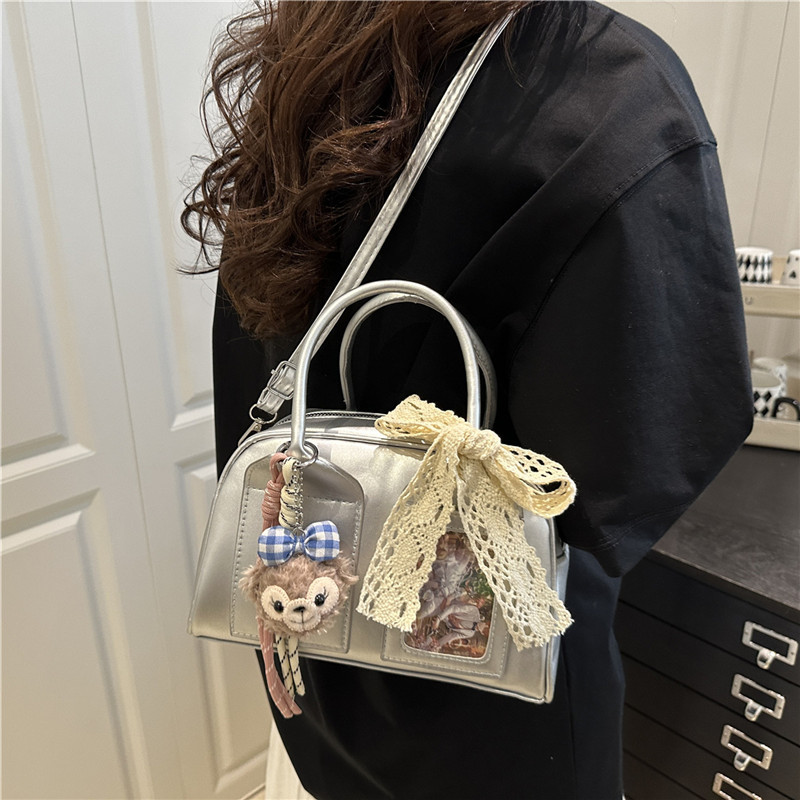 Sweet hand-held shoulder bag for women, 2025 new style fashionable and trendy pillow bag, simple and versatile, high-end underarm bag Specification drawing