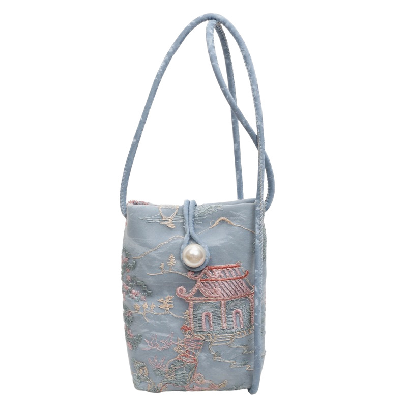 New Chinese-style embroidered mobile phone bag for women, a trendy, fashionable and versatile casual single-shoulder crossbody bag for summer 2025 Item Picture