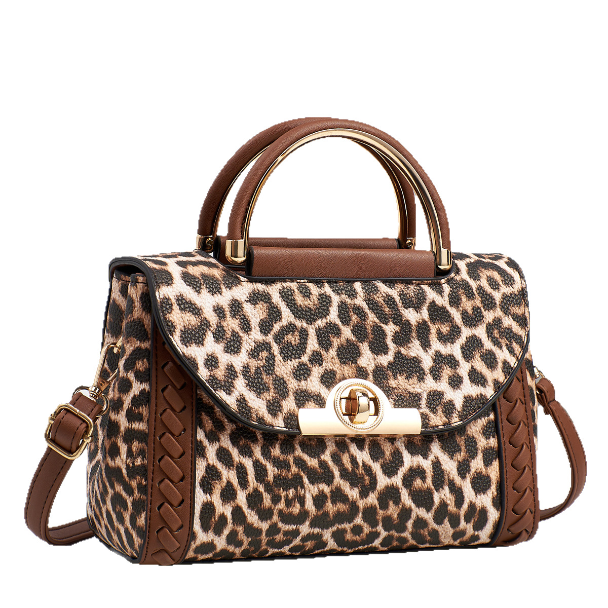 Leopard print trendy crossbody bag for women 2025 new single-shoulder crossbody bag, versatile and high-end small square bag Item Picture