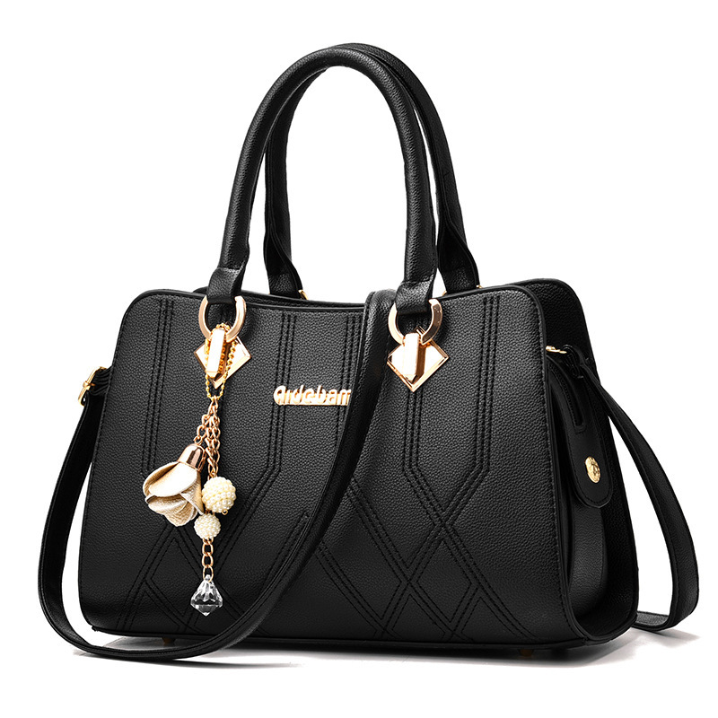 Women's bag with large capacity, 2025 new embroidered thread texture bag, mom's bag, crossbody bag, middle-aged lady's hand and shoulder bag full figure