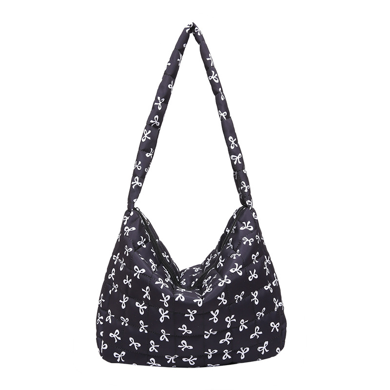 French ins large-capacity floral canvas bag for women's 2024 autumn/winter new casual and versatile crossbody bag Item Picture