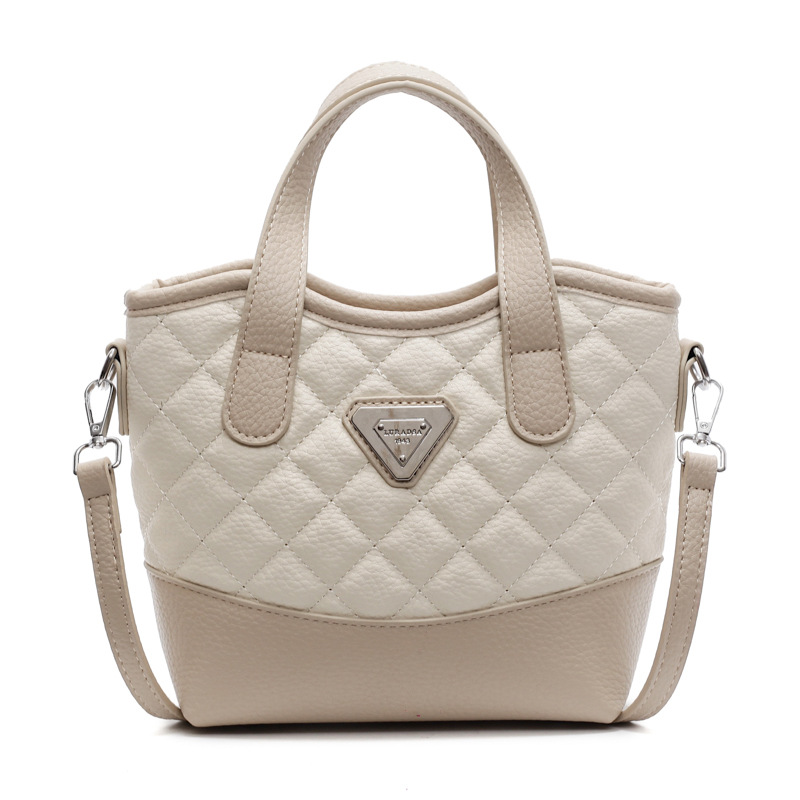Diamond-shaped embroidered thread small bag for women, 2025 new style, high-end and versatile crossbody bag, fashionable and casual hand-held bucket bag Item Picture