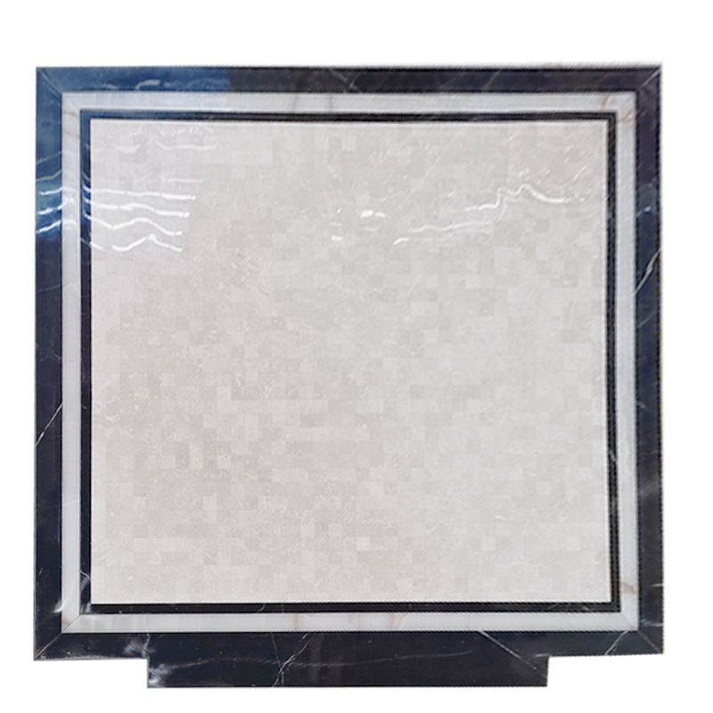 Natural marble interior waterjet Mosaic, living room floor, dining room, corridor, entrance hall, corridor decoration, square ground flower Item Picture