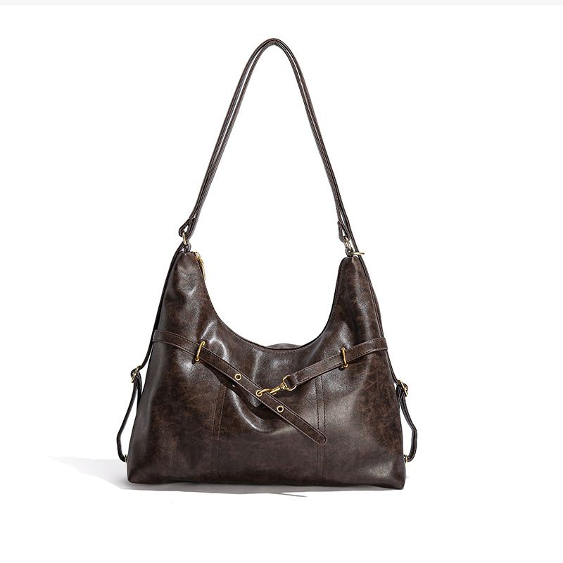 High-end retro large-capacity bag for women, 2024 new autumn and winter commuting backpack, single-shoulder tote bag Item Picture
