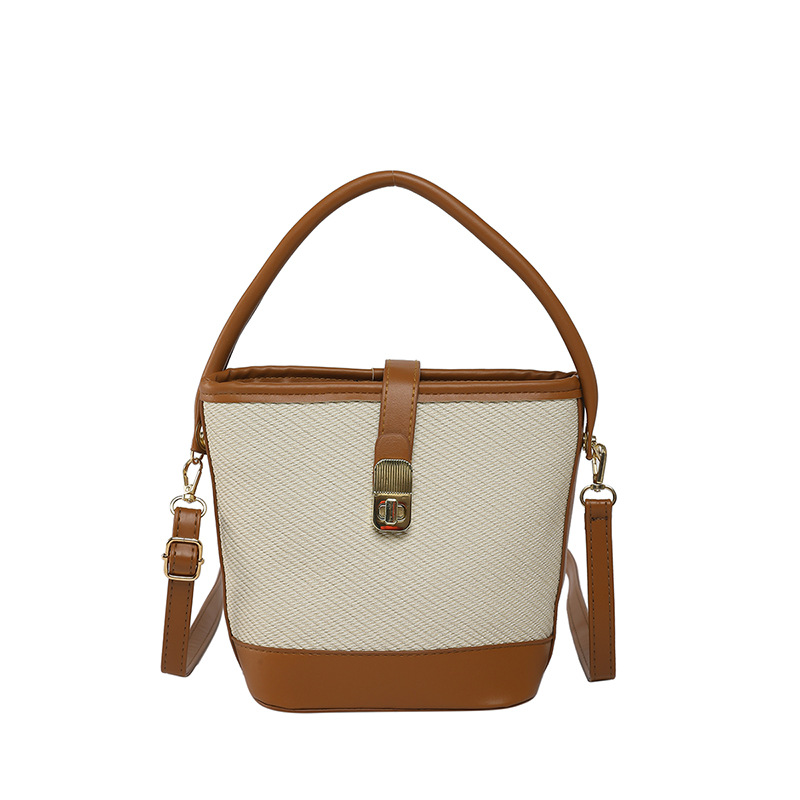 This year's popular color-blocking bucket tote bag 2025 new single-shoulder handbag, a high-end and versatile crossbody bag Item Picture